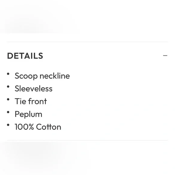 VICI-NWOT-Deanna Sleeveless PeplumTie Front Top - Picture 14 of 14